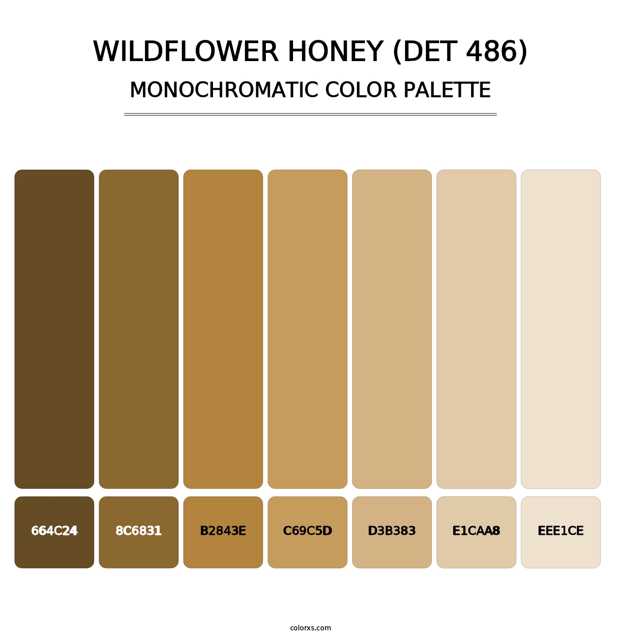 Wildflower Honey (DET 486) - Monochromatic Color Palette