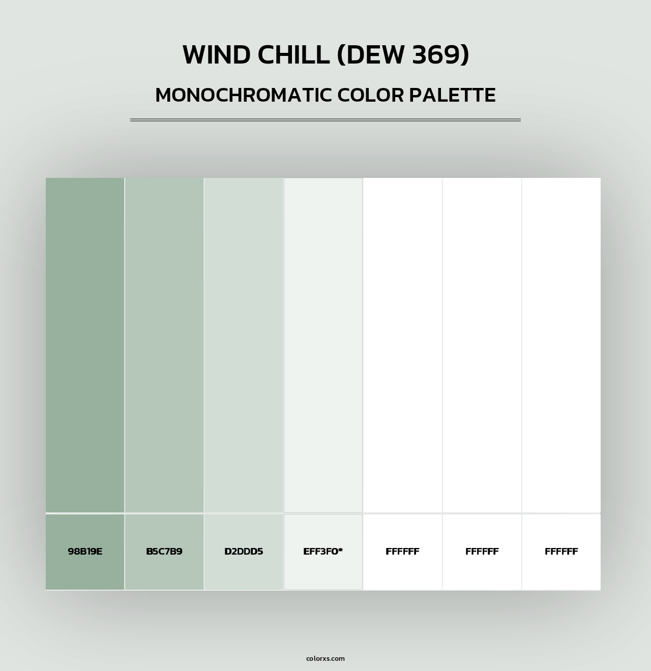 Wind Chill (DEW 369) - Monochromatic Color Palette