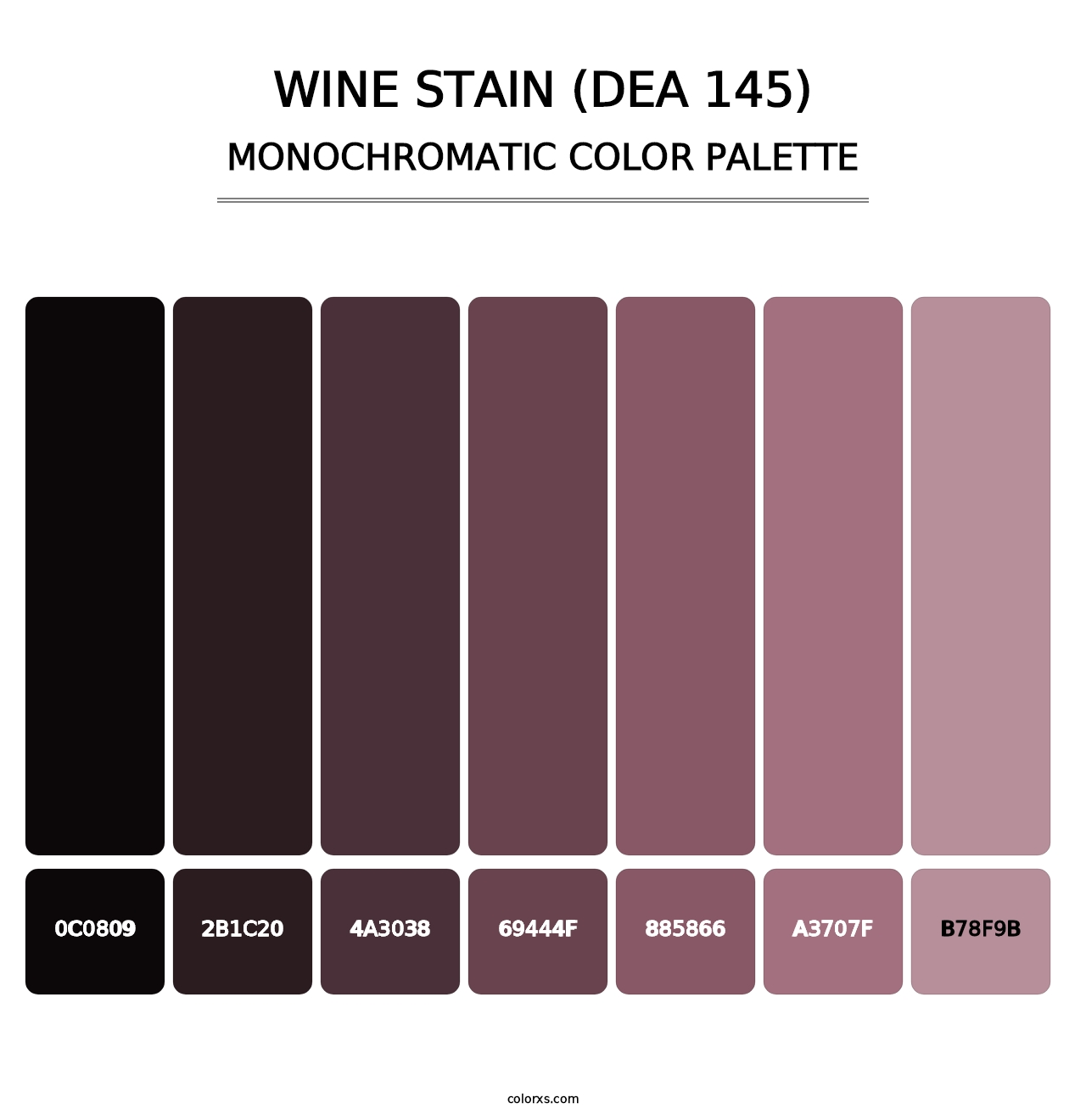 Wine Stain (DEA 145) - Monochromatic Color Palette