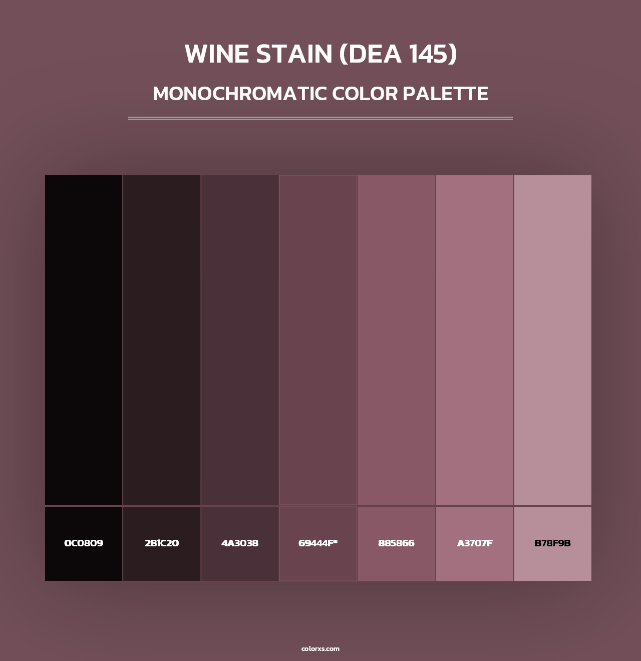 Wine Stain (DEA 145) - Monochromatic Color Palette