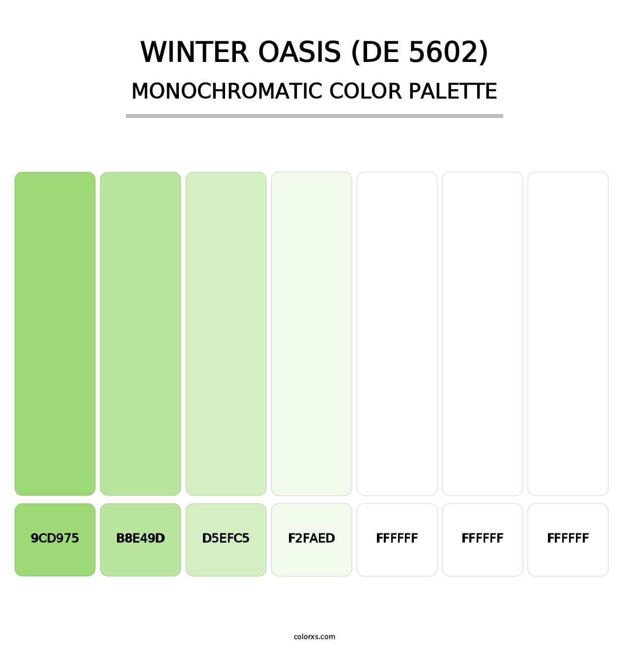 Winter Oasis (DE 5602) - Monochromatic Color Palette