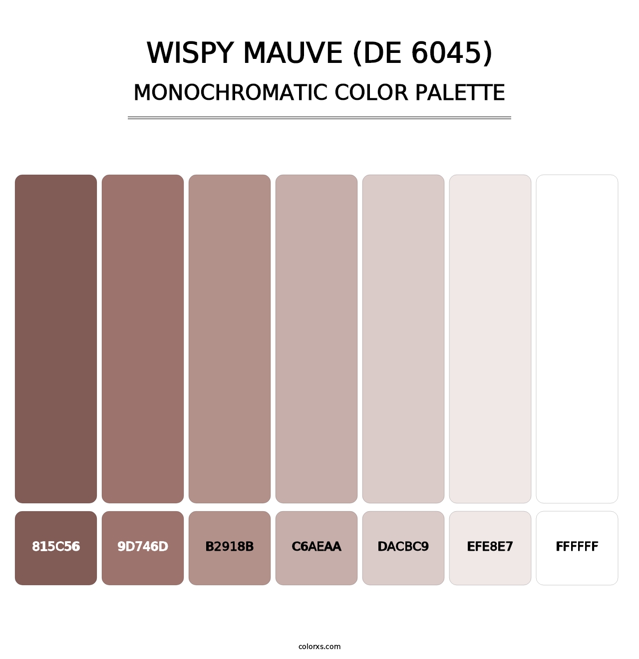 Wispy Mauve (DE 6045) - Monochromatic Color Palette