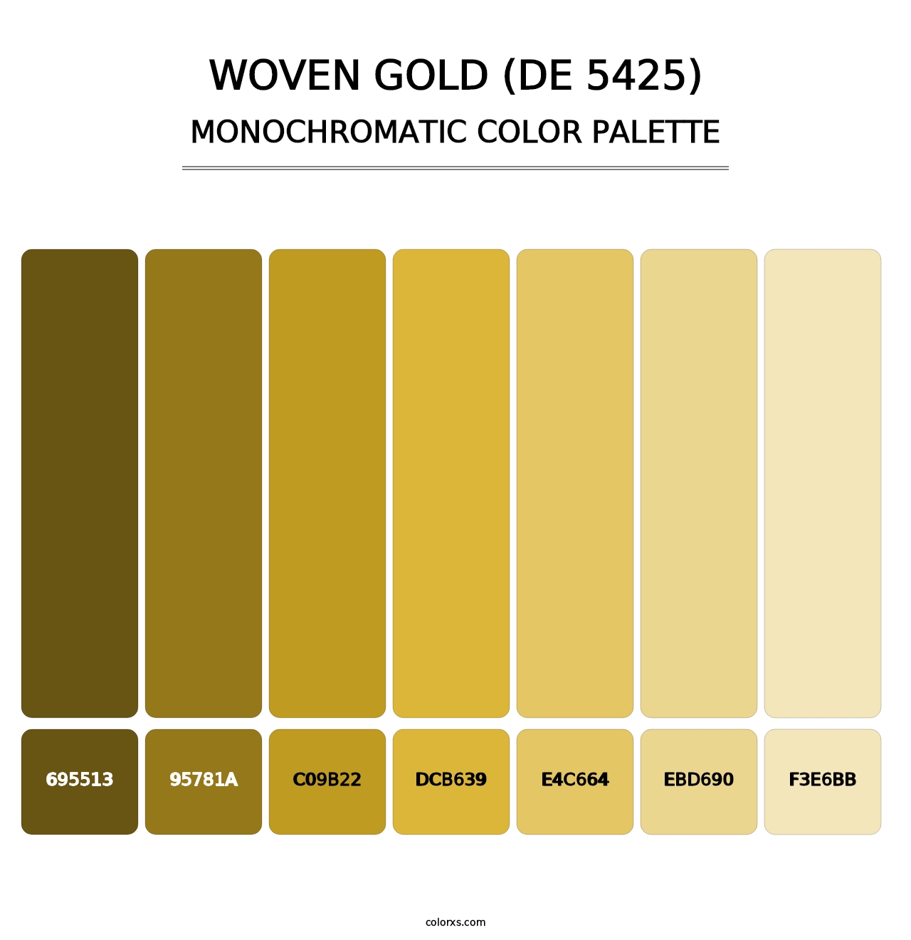 Woven Gold (DE 5425) - Monochromatic Color Palette