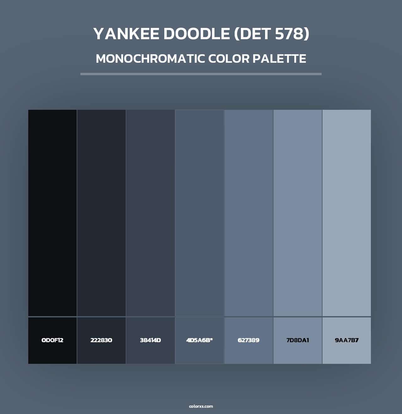 Yankee Doodle (DET 578) - Monochromatic Color Palette