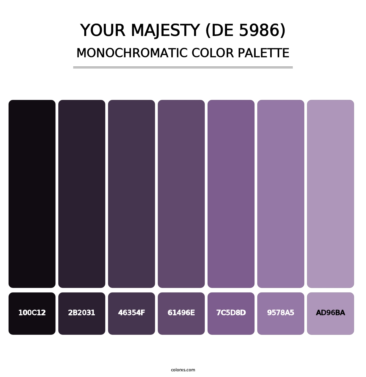 Your Majesty (DE 5986) - Monochromatic Color Palette