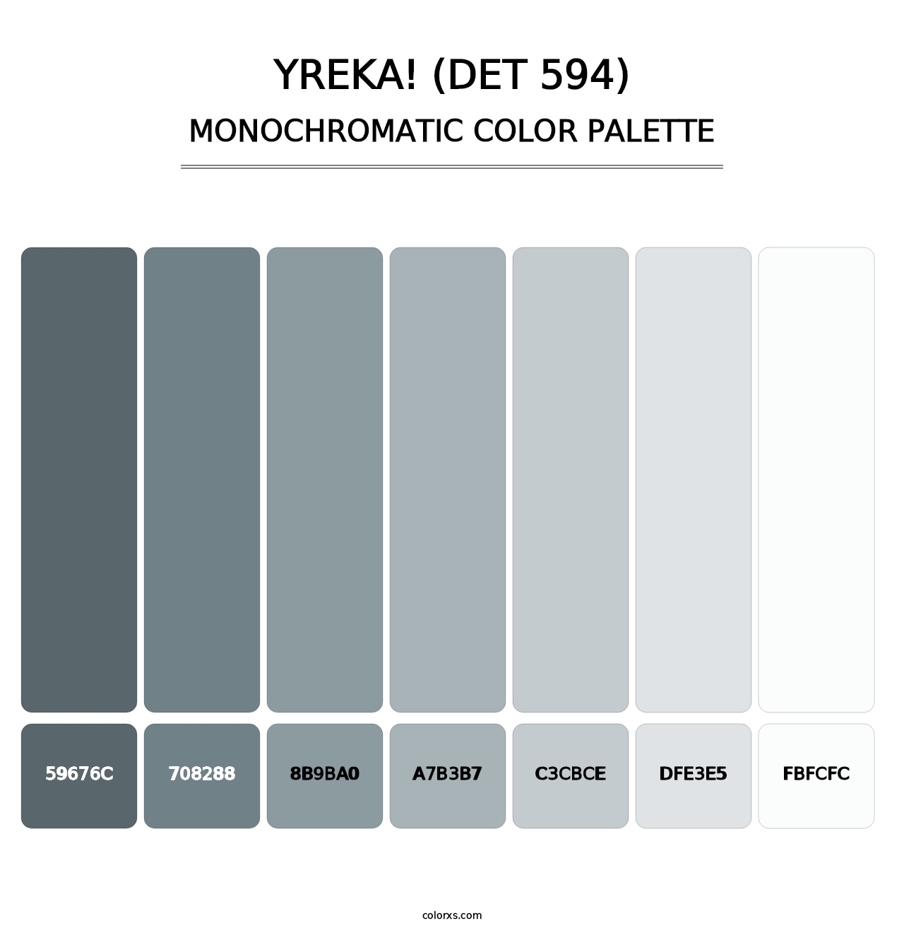Yreka! (DET 594) - Monochromatic Color Palette