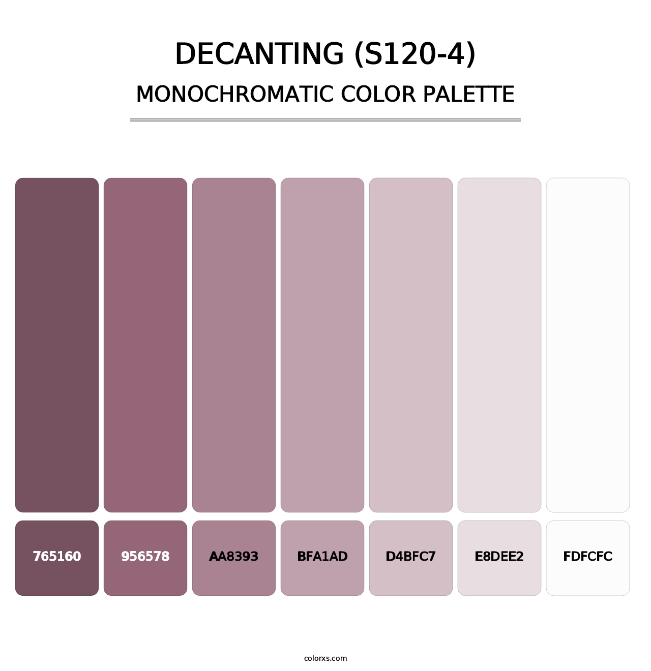 Decanting (S120-4) - Monochromatic Color Palette