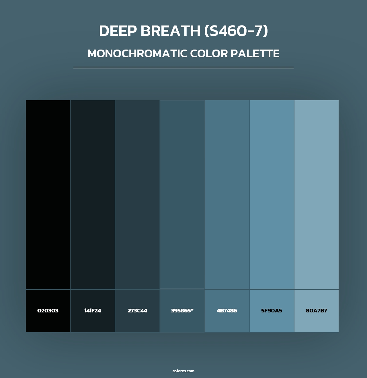 Deep Breath (S460-7) - Monochromatic Color Palette