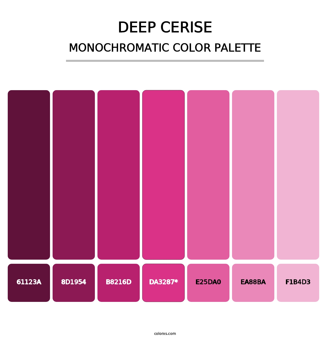 Deep Cerise - Monochromatic Color Palette