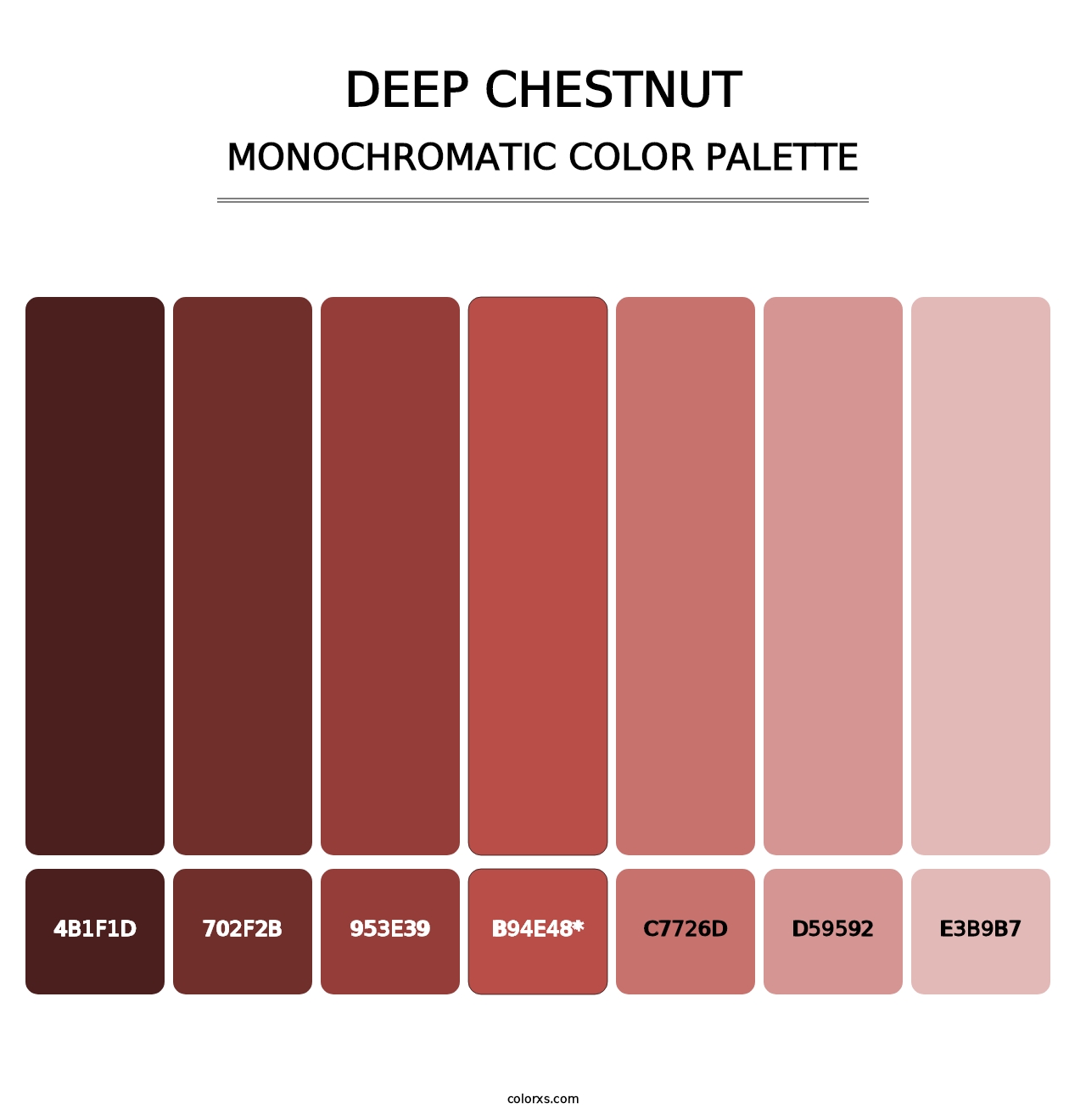 Deep Chestnut - Monochromatic Color Palette