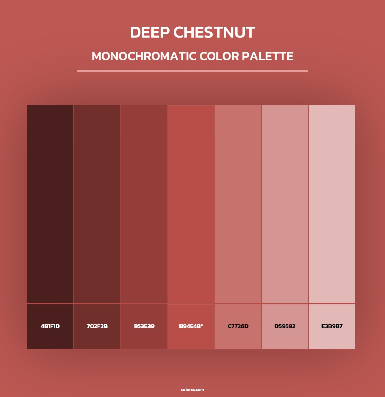 Deep Chestnut - Monochromatic Color Palette
