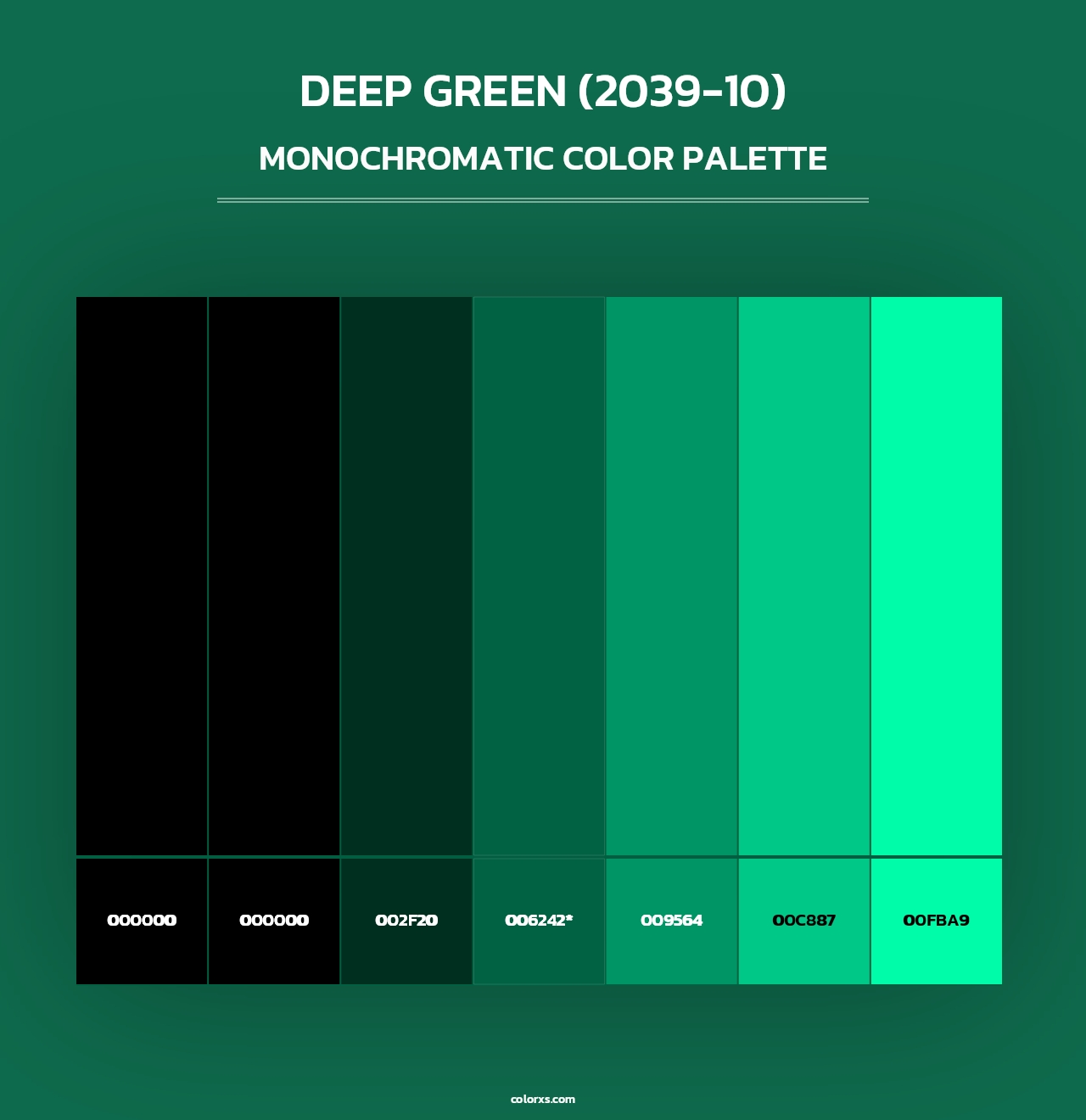 Deep Green (2039-10) - Monochromatic Color Palette