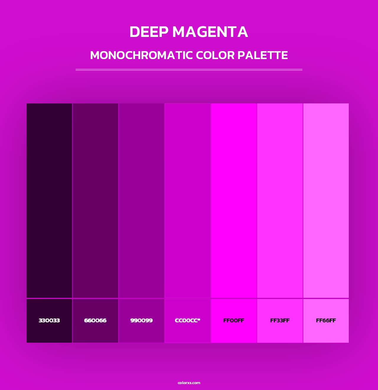 Deep Magenta - Monochromatic Color Palette