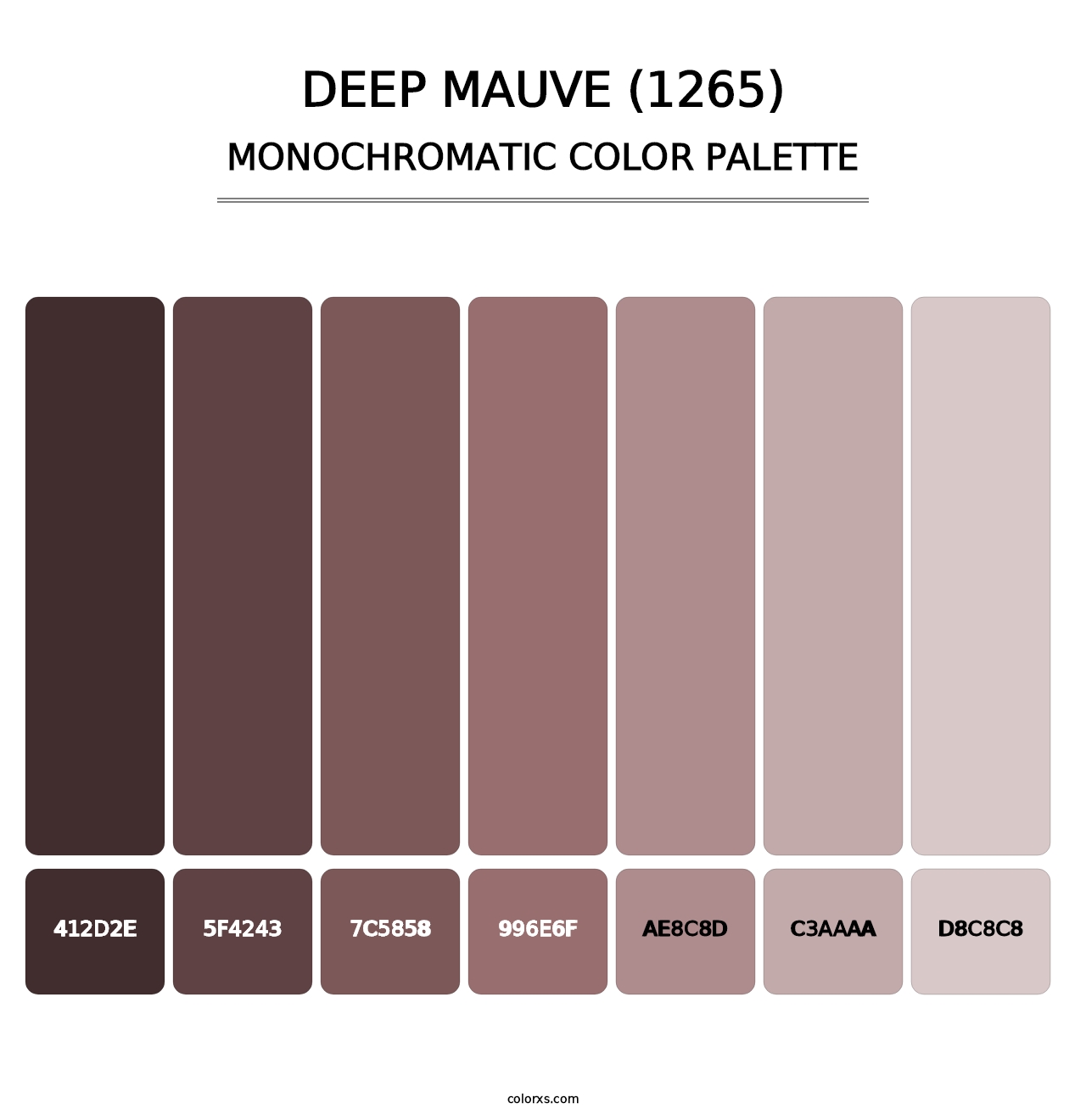 Deep Mauve (1265) - Monochromatic Color Palette