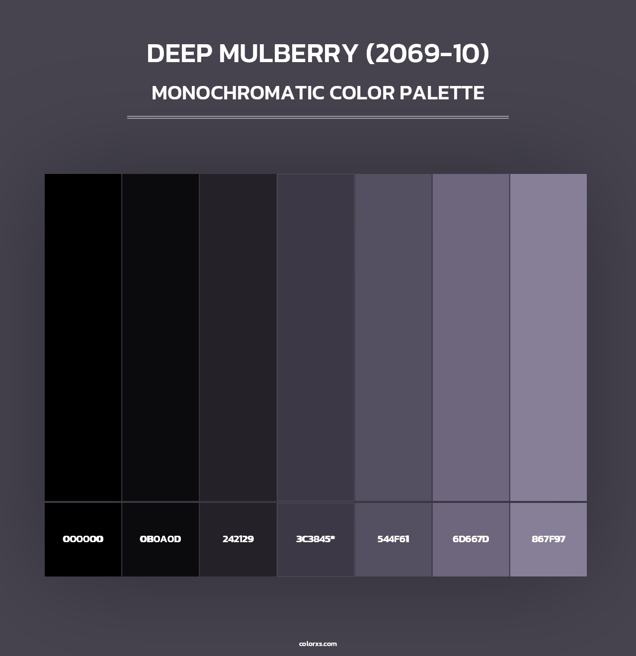Deep Mulberry (2069-10) - Monochromatic Color Palette
