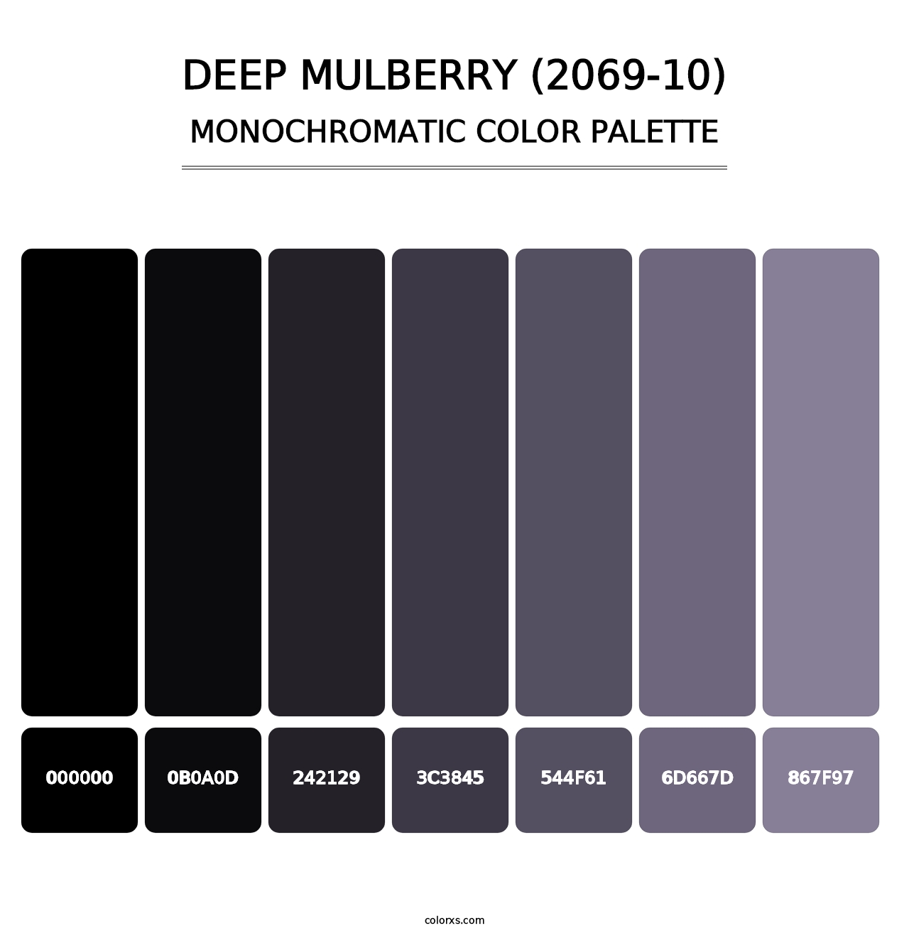 Deep Mulberry (2069-10) - Monochromatic Color Palette