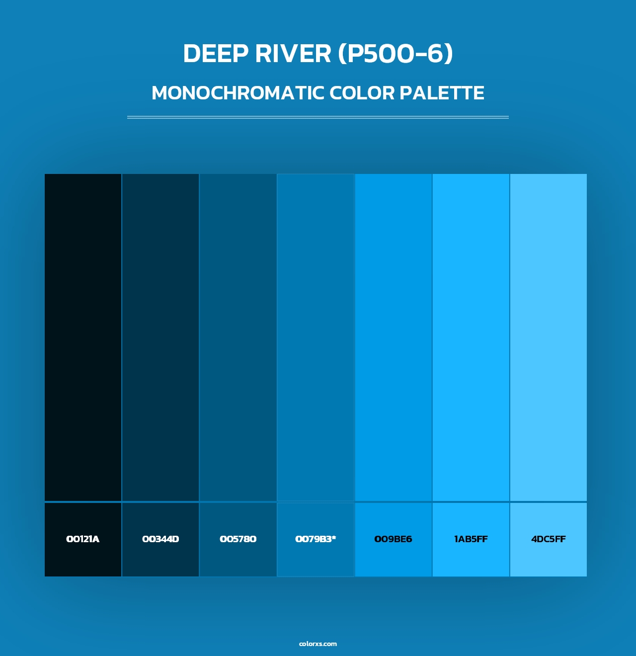 Deep River (P500-6) - Monochromatic Color Palette