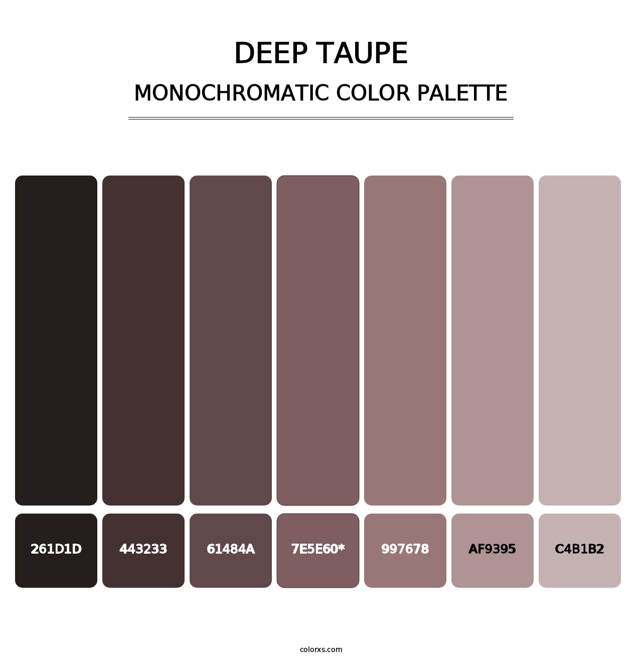 Deep Taupe - Monochromatic Color Palette