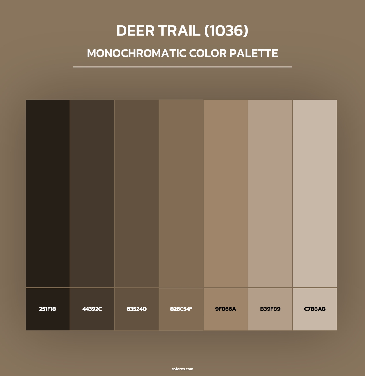 Deer Trail (1036) - Monochromatic Color Palette
