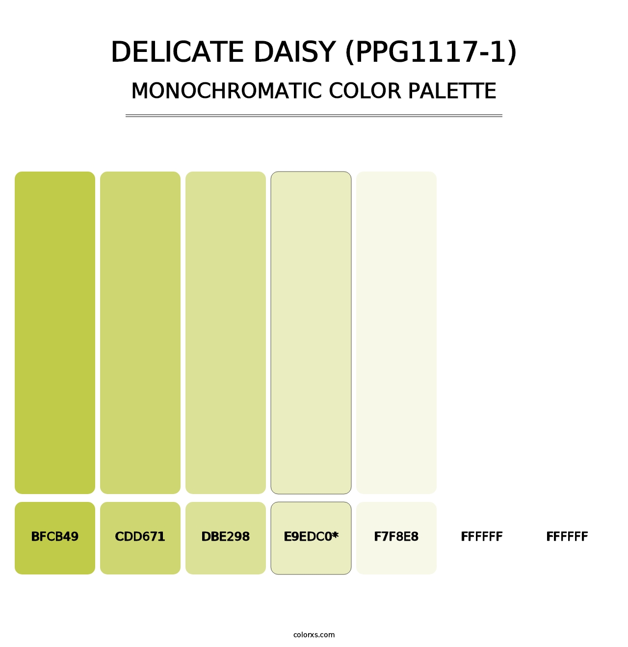 Delicate Daisy (PPG1117-1) - Monochromatic Color Palette