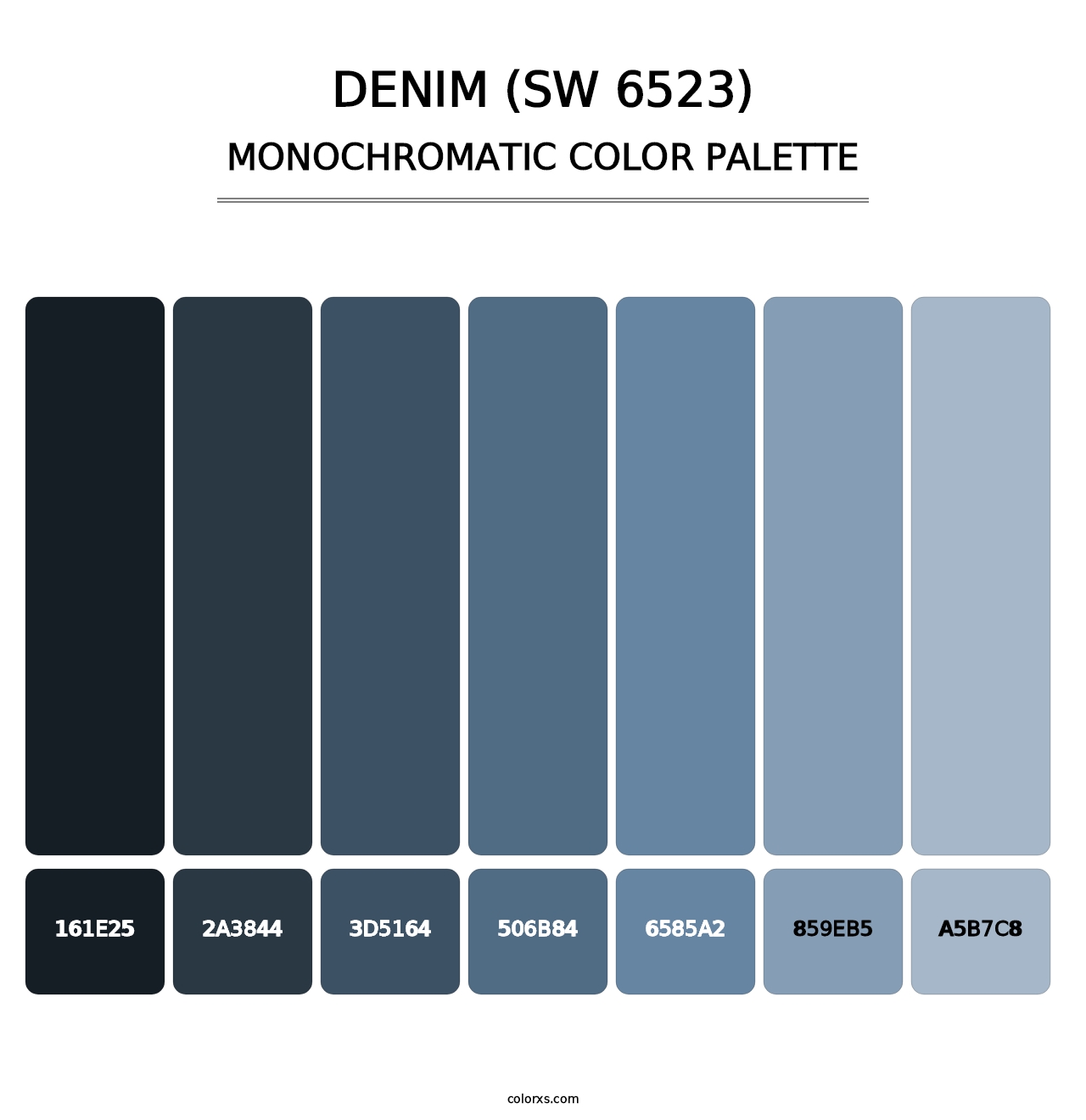 Denim (SW 6523) - Monochromatic Color Palette