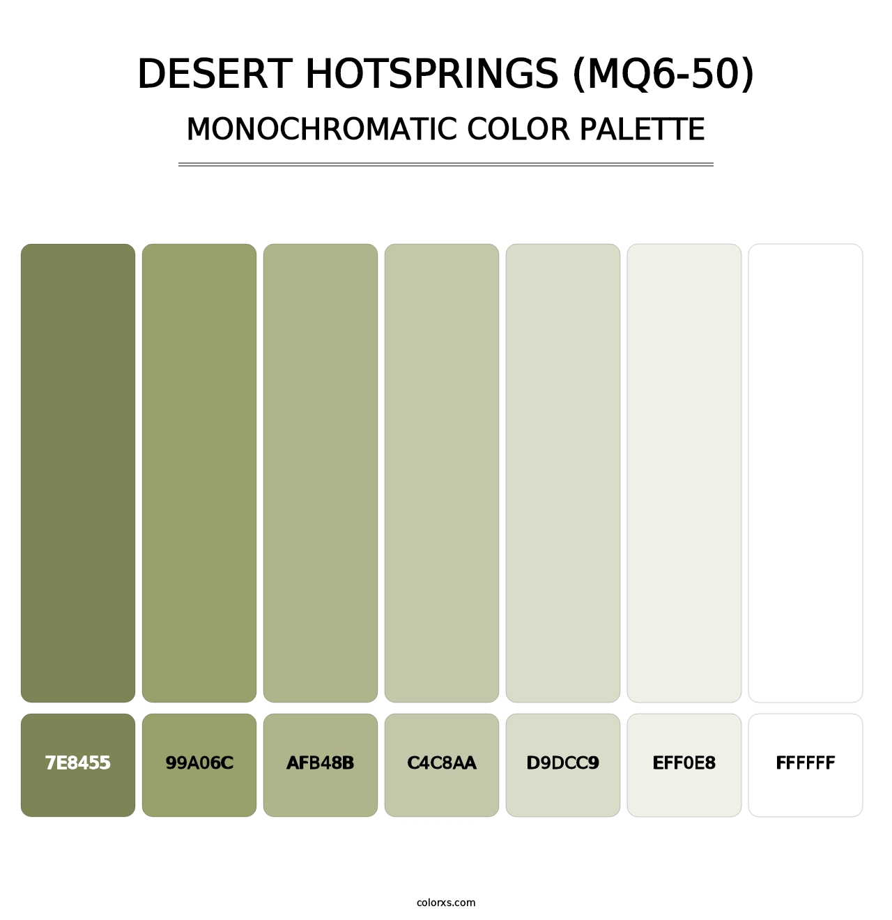 Desert Hotsprings (MQ6-50) - Monochromatic Color Palette