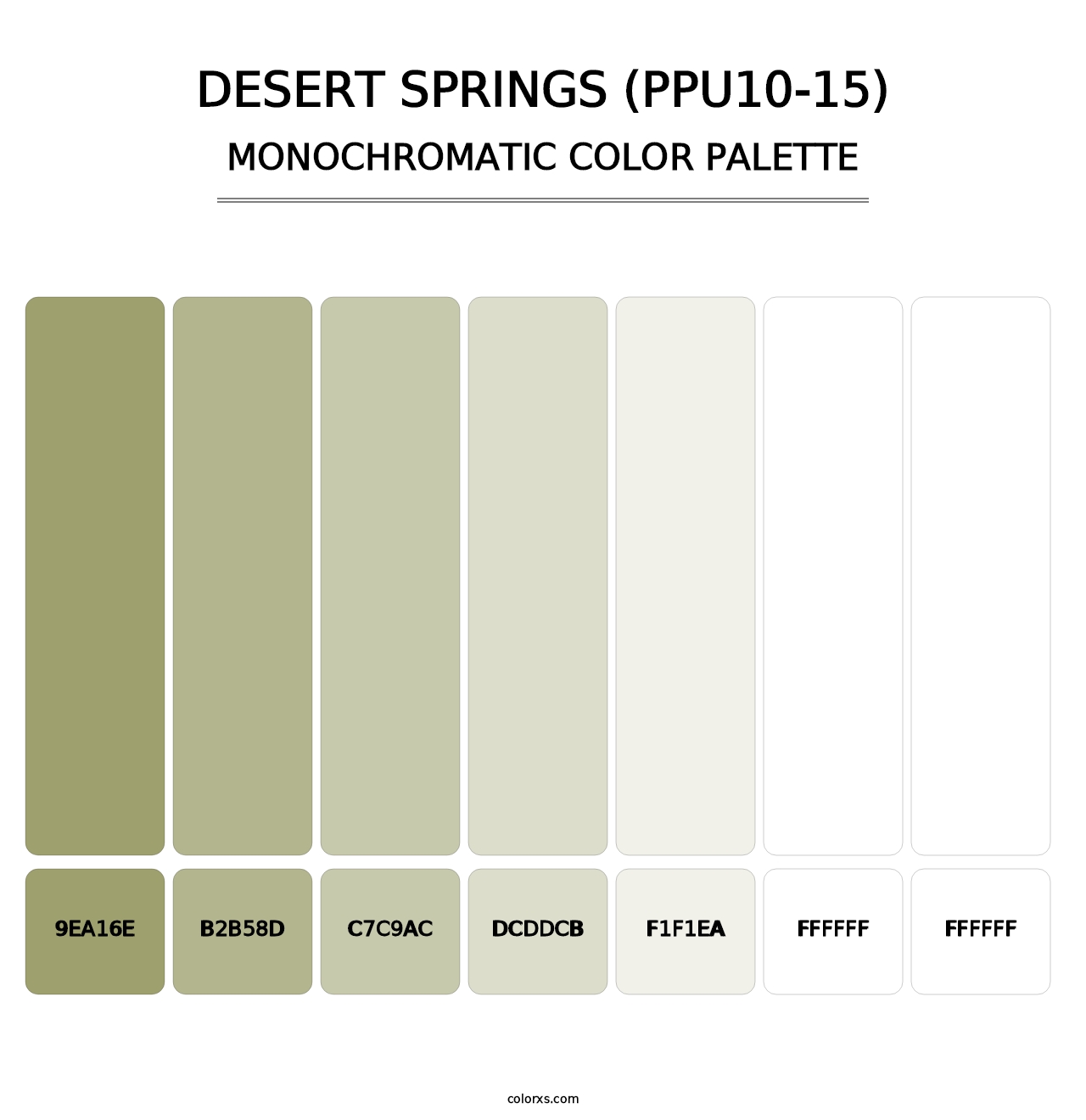 Desert Springs (PPU10-15) - Monochromatic Color Palette