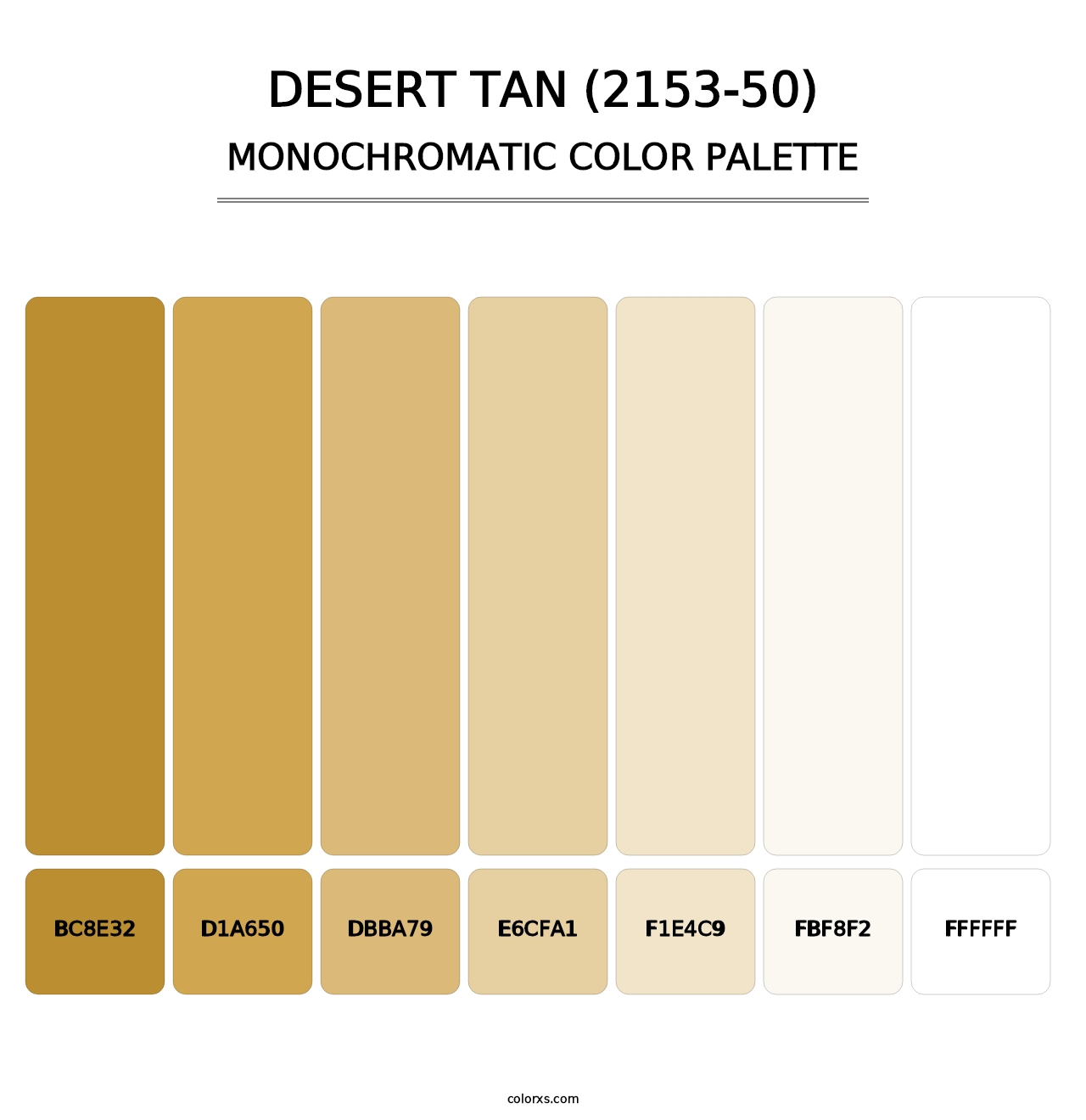Desert Tan (2153-50) - Monochromatic Color Palette