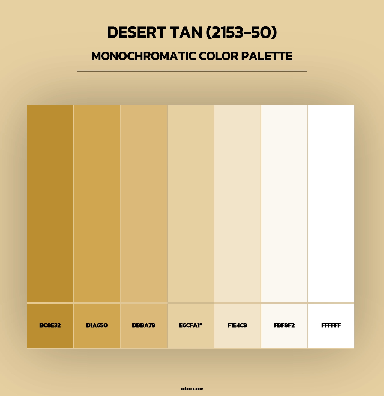 Desert Tan (2153-50) - Monochromatic Color Palette