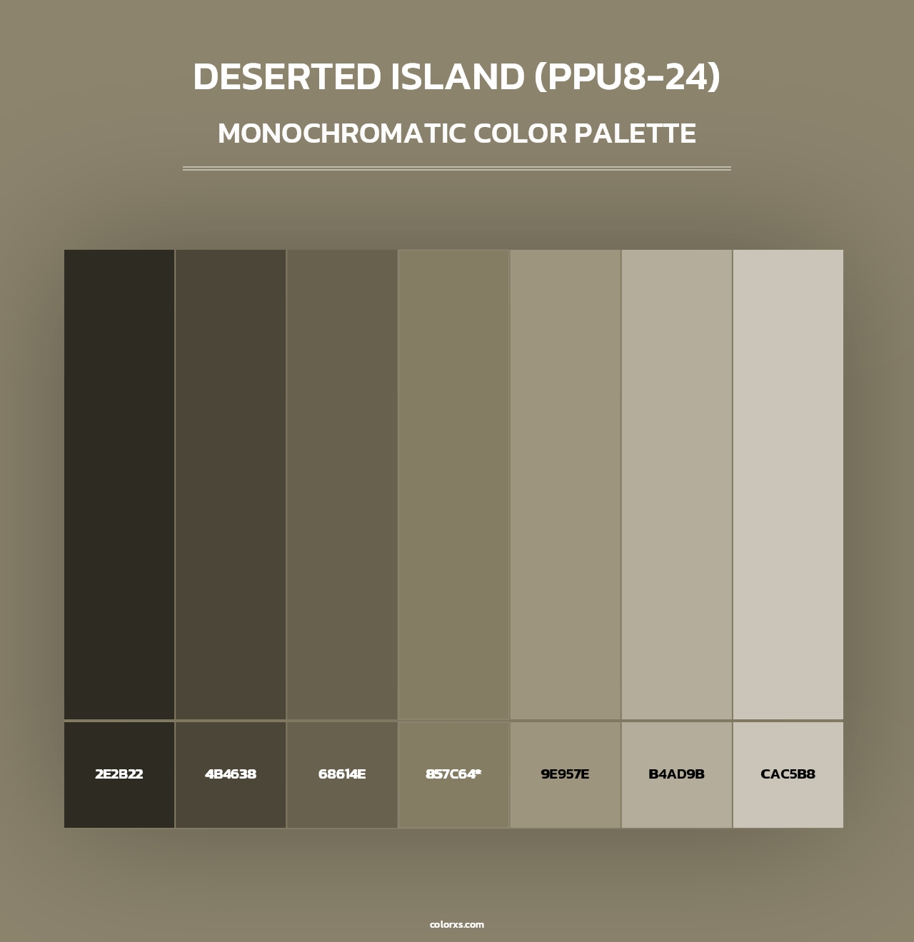Deserted Island (PPU8-24) - Monochromatic Color Palette