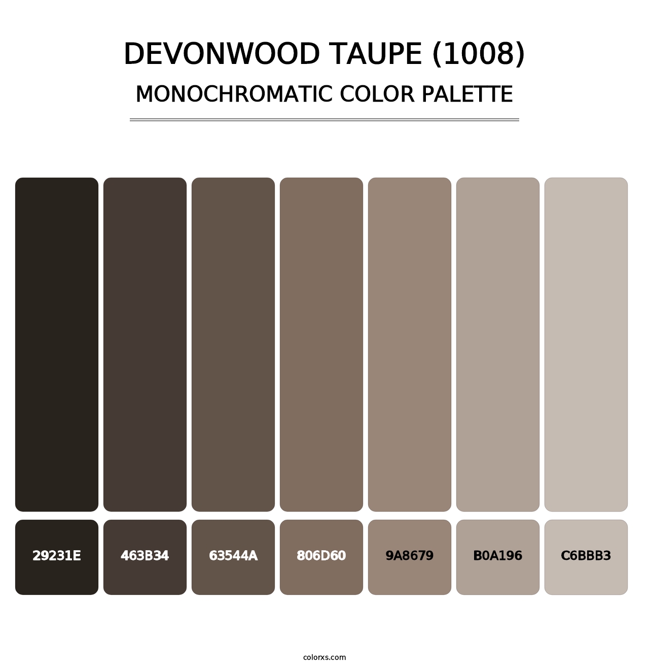 Devonwood Taupe (1008) - Monochromatic Color Palette