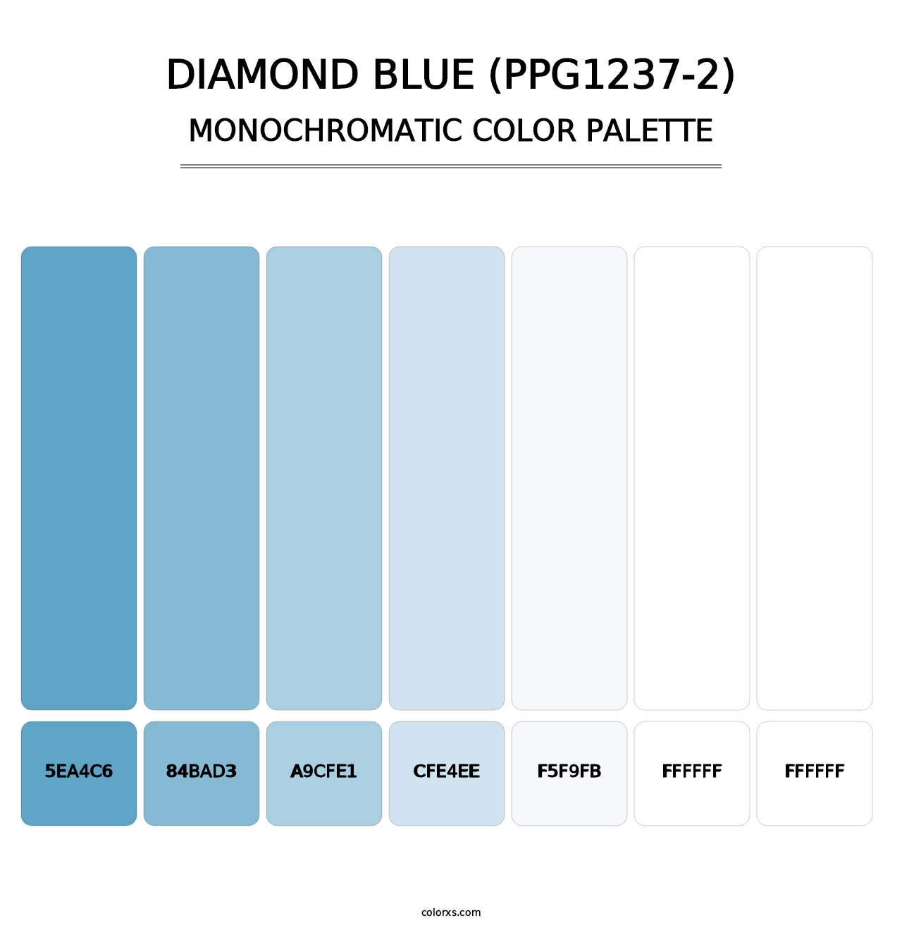 Diamond Blue (PPG1237-2) - Monochromatic Color Palette
