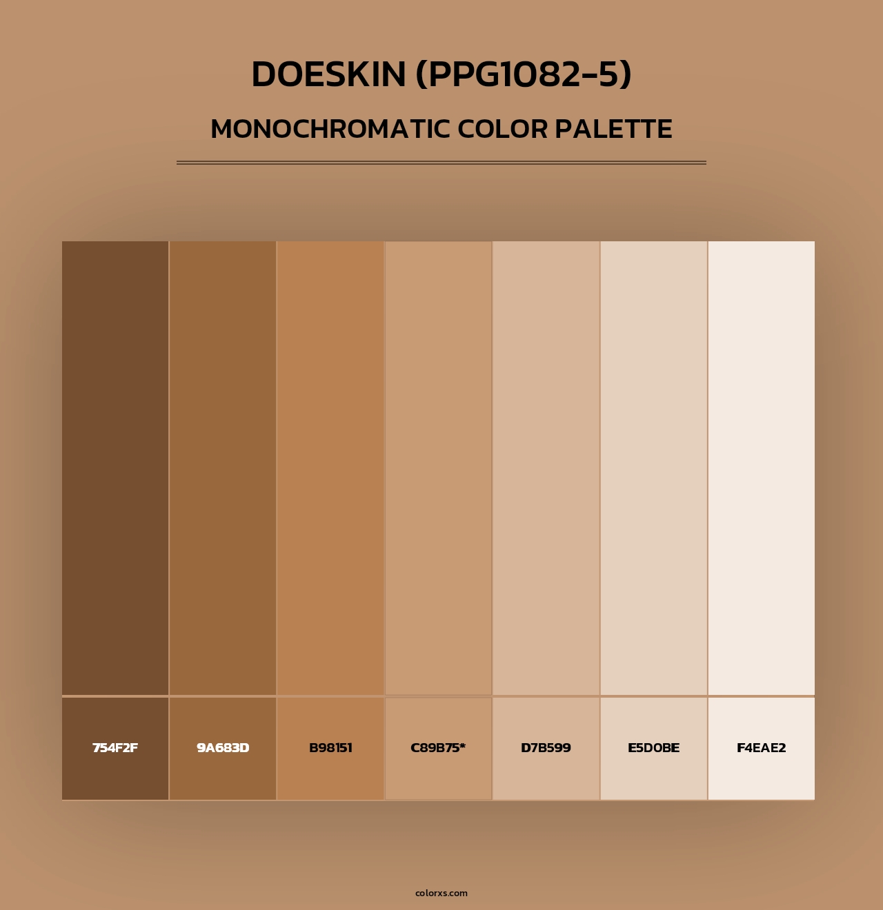 Doeskin (PPG1082-5) - Monochromatic Color Palette