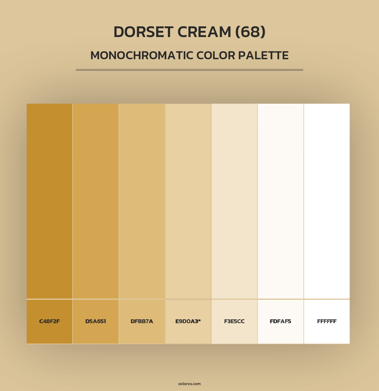 Dorset Cream (68) - Monochromatic Color Palette