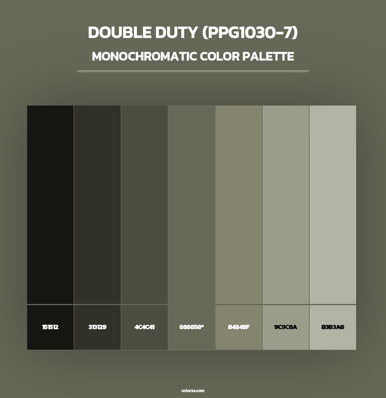 Double Duty (PPG1030-7) - Monochromatic Color Palette