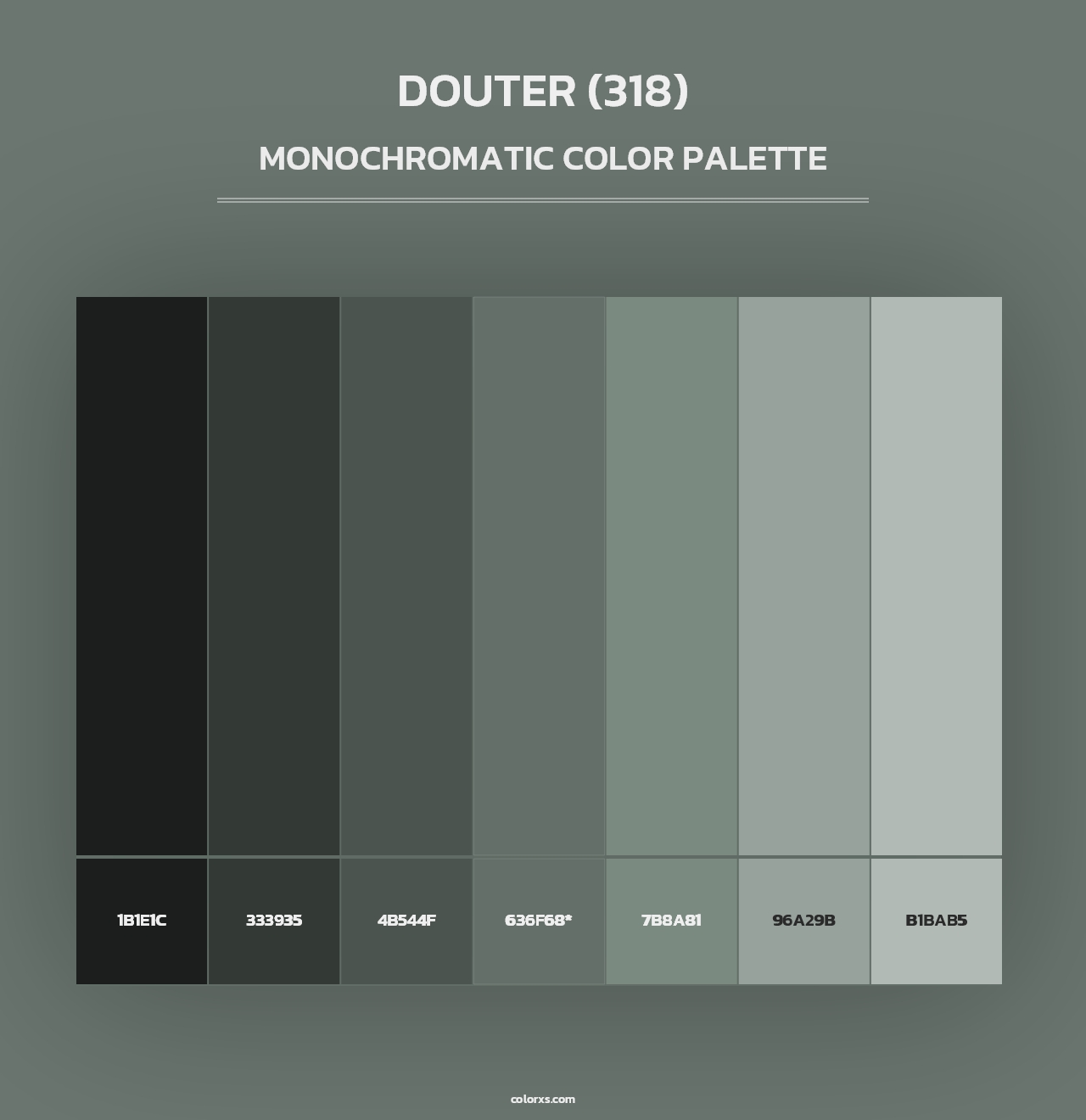 Douter (318) - Monochromatic Color Palette