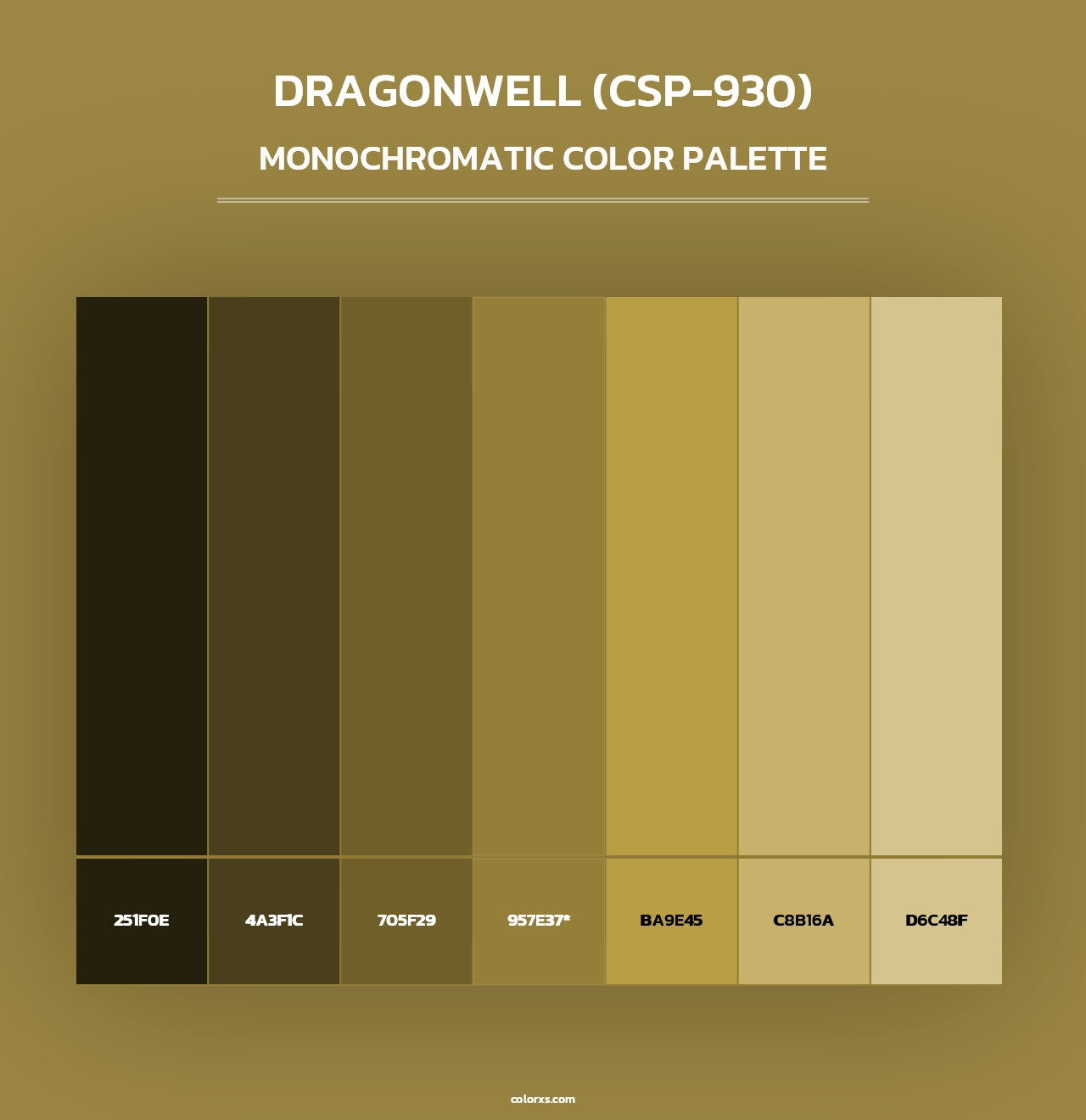 Dragonwell (CSP-930) - Monochromatic Color Palette