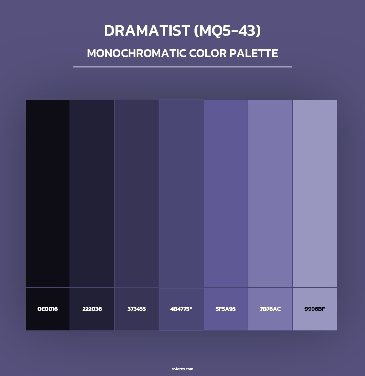 Dramatist (MQ5-43) - Monochromatic Color Palette