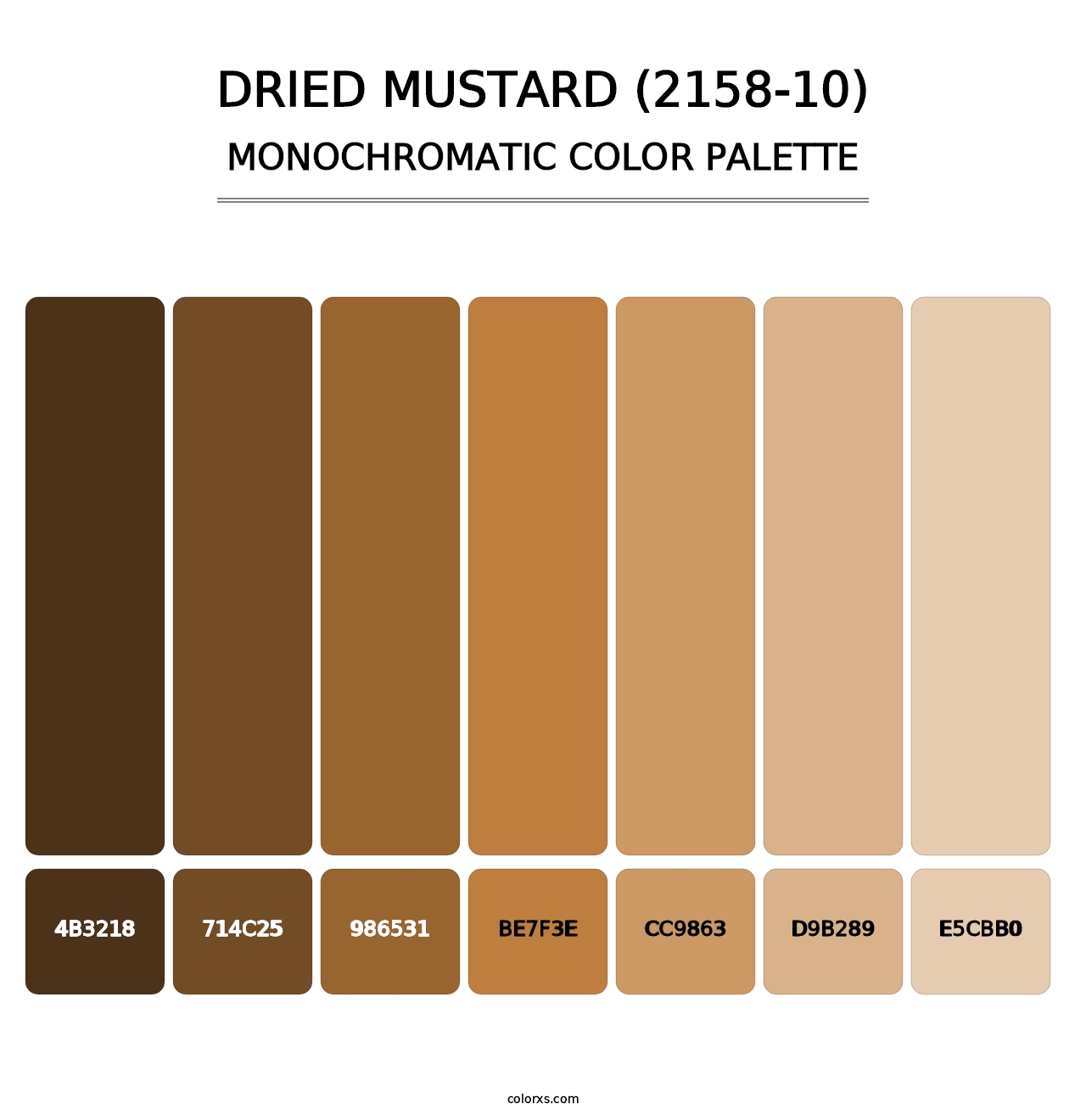 Dried Mustard (2158-10) - Monochromatic Color Palette