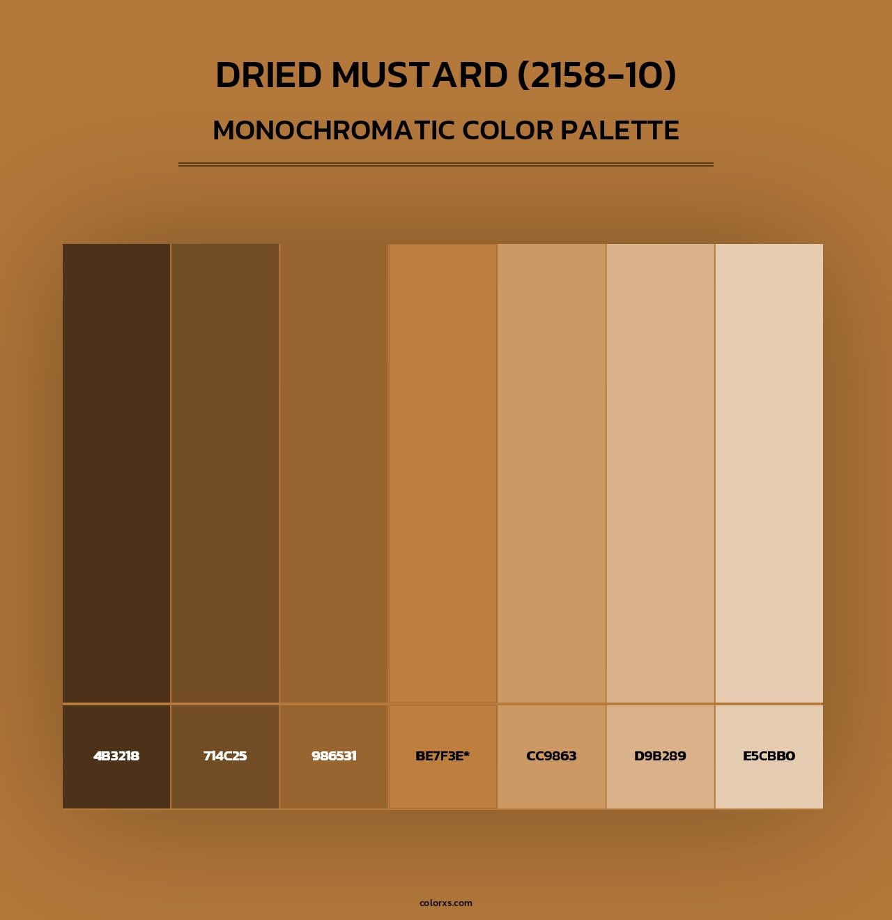 Dried Mustard (2158-10) - Monochromatic Color Palette