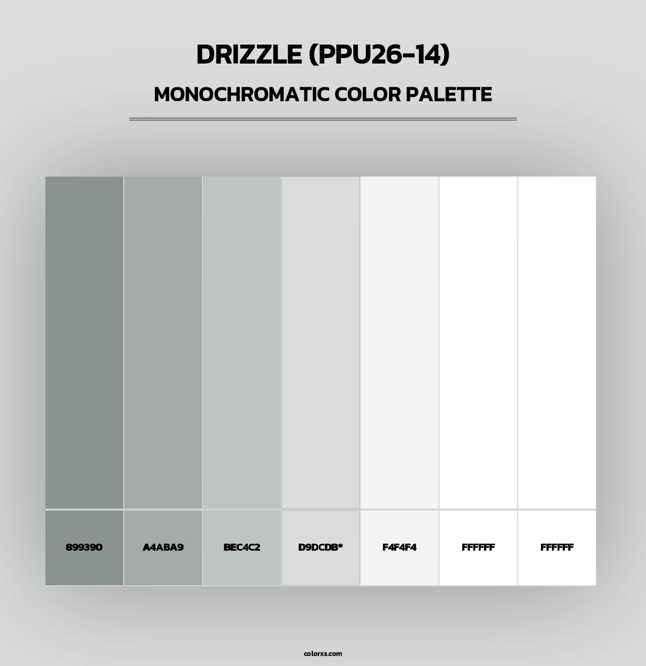 Drizzle (PPU26-14) - Monochromatic Color Palette