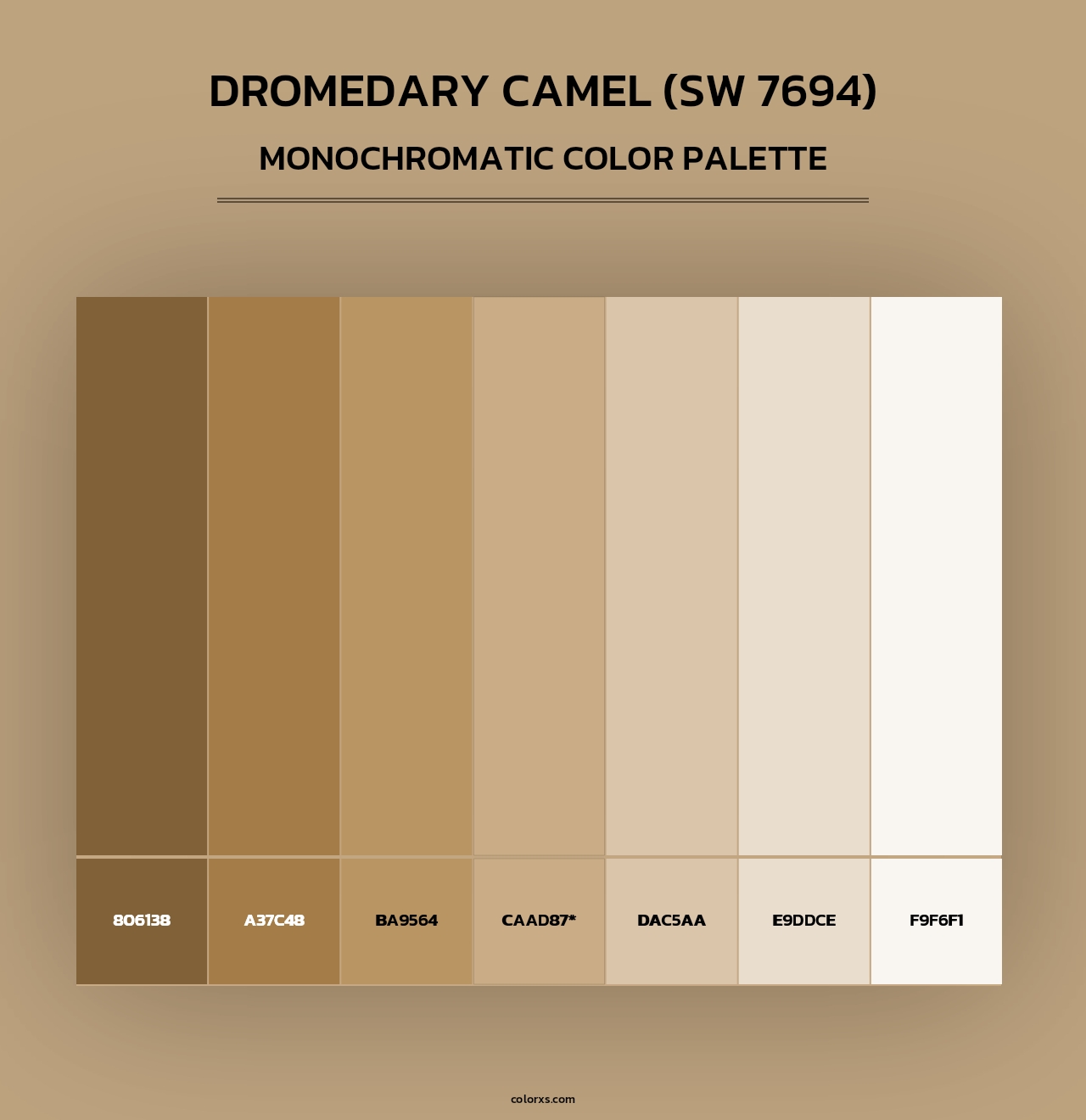 Dromedary Camel (SW 7694) - Monochromatic Color Palette