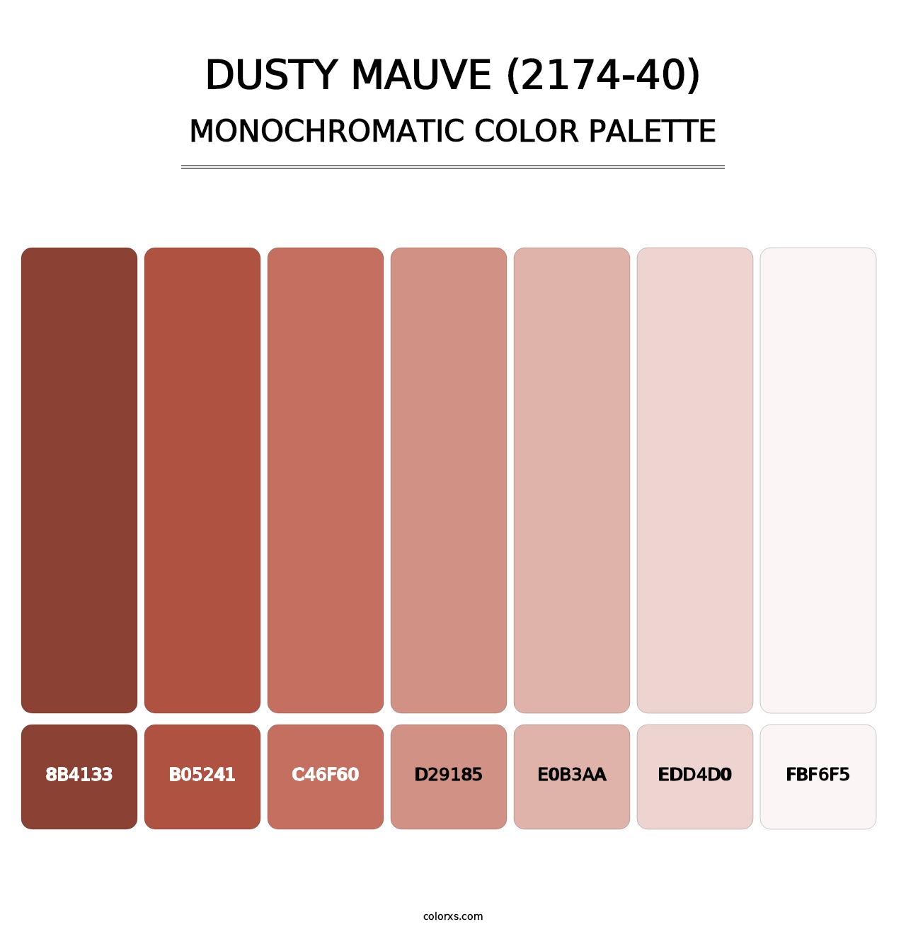 Dusty Mauve (2174-40) - Monochromatic Color Palette