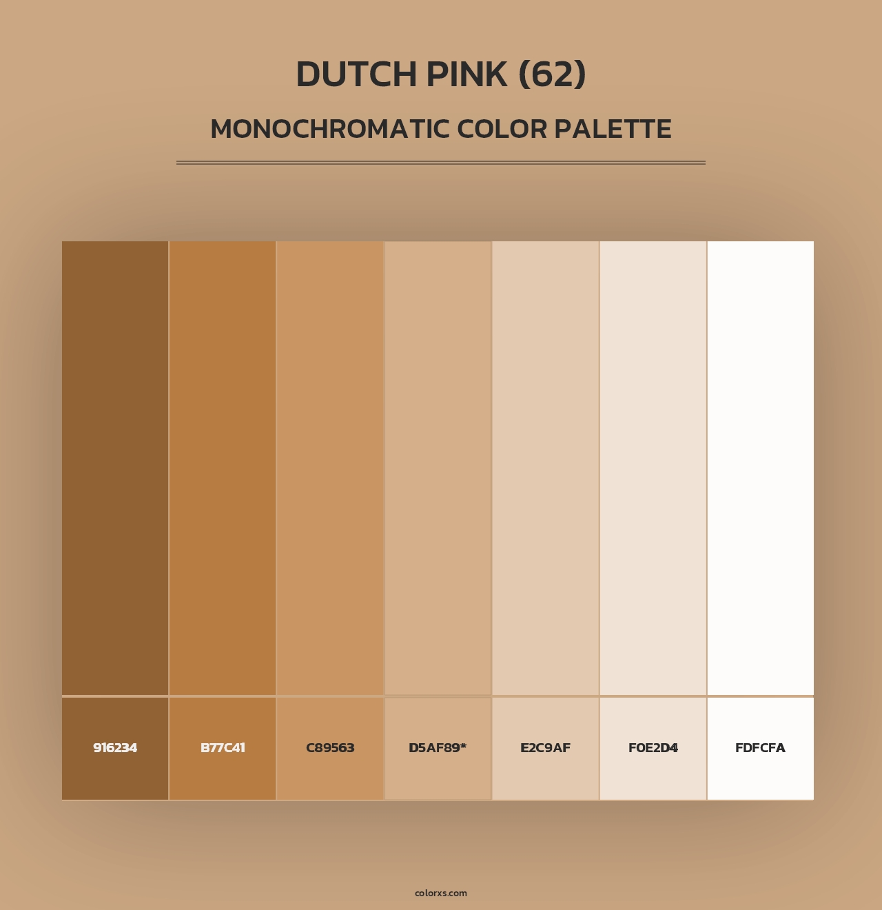 Dutch Pink (62) - Monochromatic Color Palette
