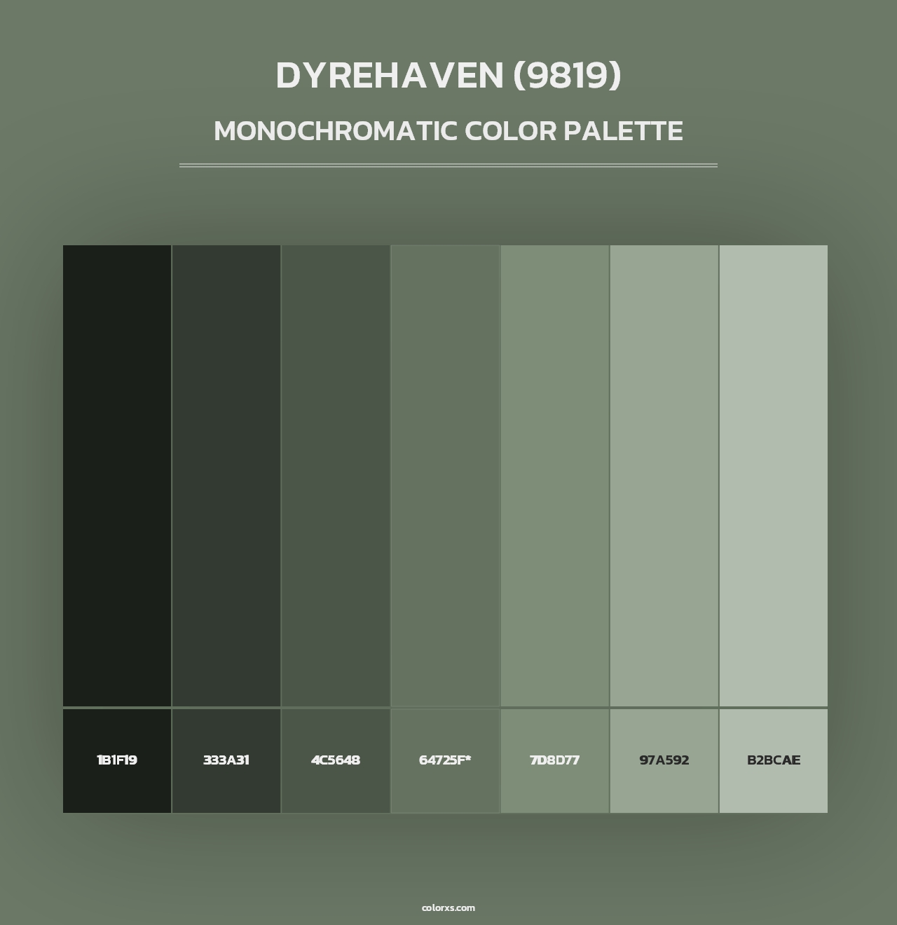 Dyrehaven (9819) - Monochromatic Color Palette
