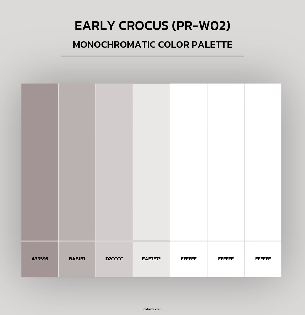 Early Crocus (PR-W02) - Monochromatic Color Palette