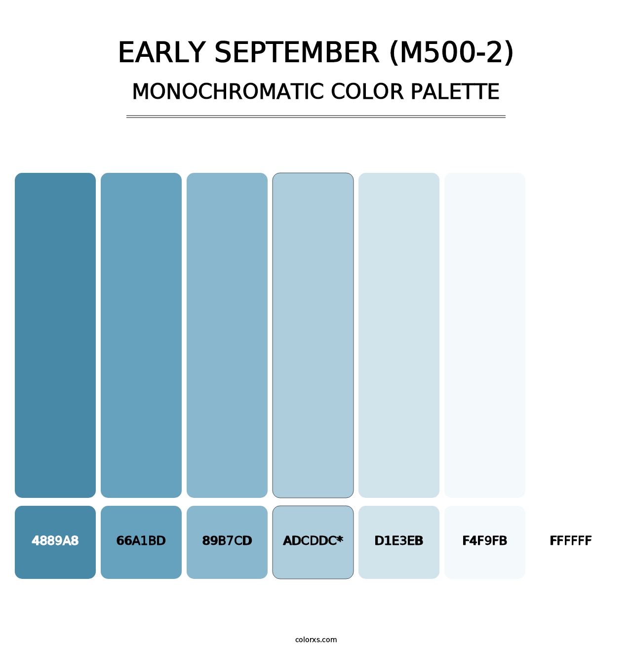 Early September (M500-2) - Monochromatic Color Palette