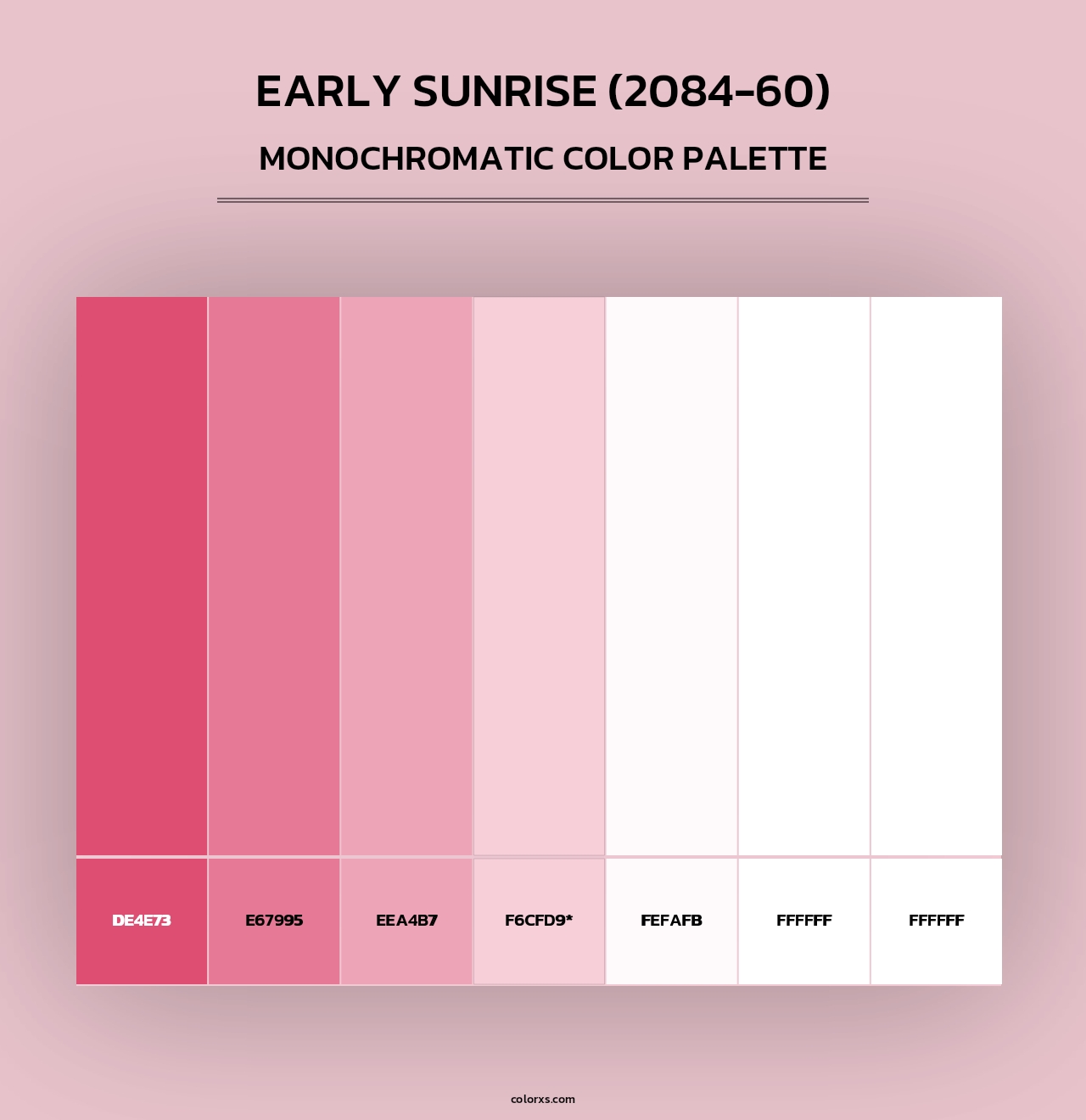 Early Sunrise (2084-60) - Monochromatic Color Palette