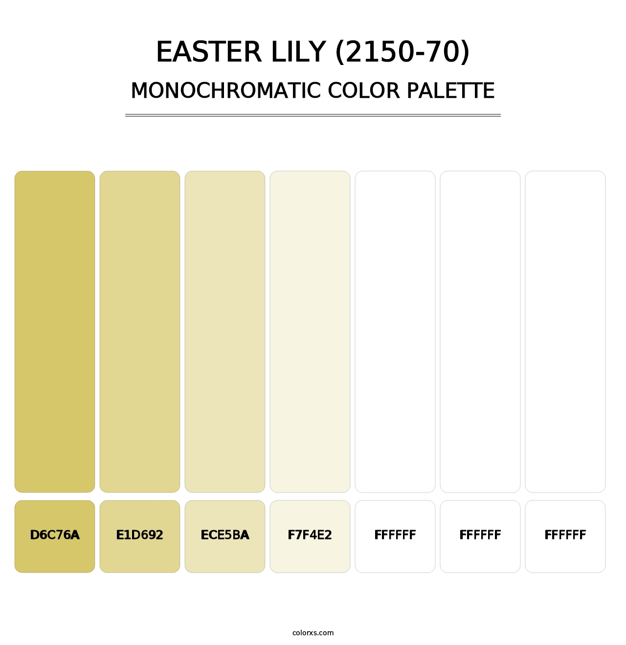 Easter Lily (2150-70) - Monochromatic Color Palette