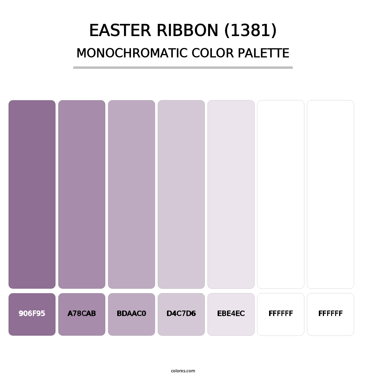 Easter Ribbon (1381) - Monochromatic Color Palette